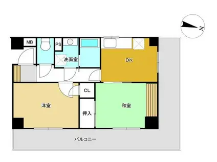 サンピア大森(2DK/5階)の間取り写真