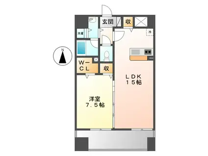 ワイズYS(1LDK/10階)の間取り写真