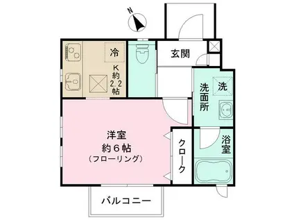 エスペーロ(ワンルーム/1階)の間取り写真