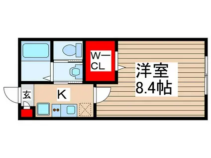 マ-ブルコート南流山(1K/1階)の間取り写真