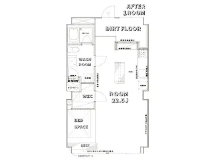 前橋スカイマンション(ワンルーム/1階)の間取り写真