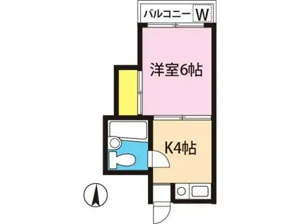 東急田園都市線 三軒茶屋駅 駅近 防犯カメラ有 収納有 最上階(1K/3階)の間取り写真