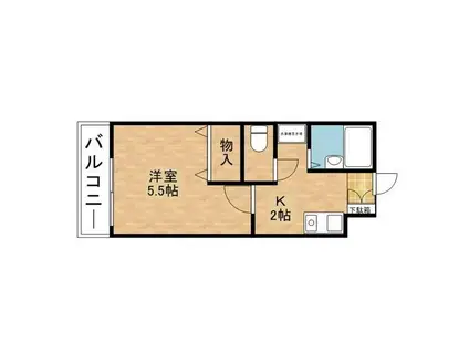 リーガル栄田(1K/1階)の間取り写真