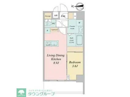 LIME RESIDENCE KAWAGUCHI イースト(1LDK/7階)の間取り写真