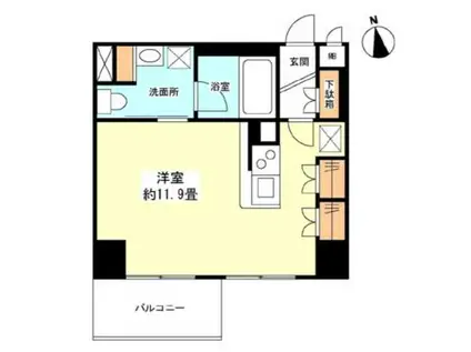 グランカーサ新宿御苑(ワンルーム/9階)の間取り写真