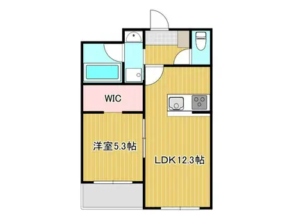トップアイルIII(1LDK/2階)の間取り写真