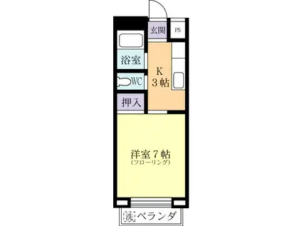 ルミナス春日弐番館(1K/3階)の間取り写真