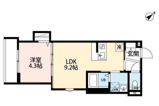 ROBOT HOME みどり台(1LDK/2階)の間取り写真