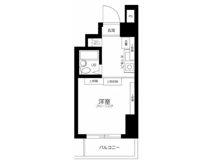 サンパレス南町(1K/3階)の間取り写真
