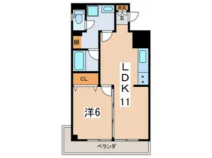 ロイヤルドレイク(1LDK/2階)の間取り写真