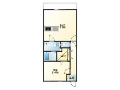 LIEN12(1LDK/1階)の間取り写真
