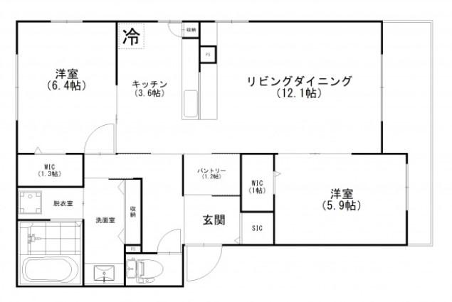 BELLA VISTA東雲(2LDK/2階)の間取り写真