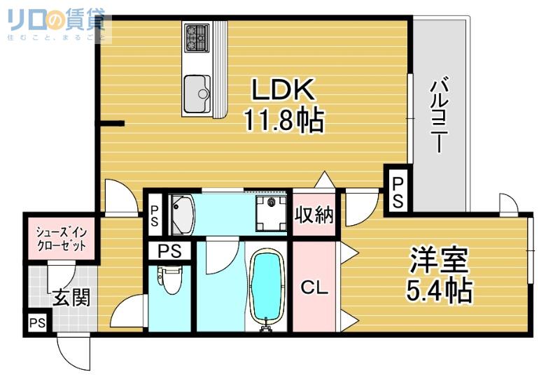 クラシスト瑞光(1LDK/2階)の間取り写真