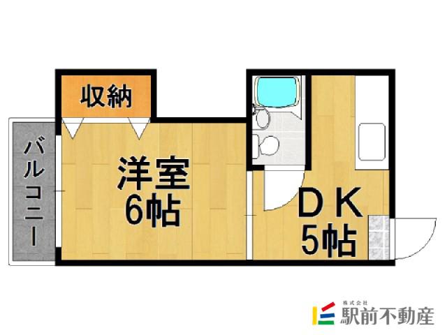 PHOENIX香椎参道(1DK/1階)の間取り写真