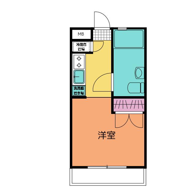 CITY ROOM NOOK(1K/3階)の間取り写真