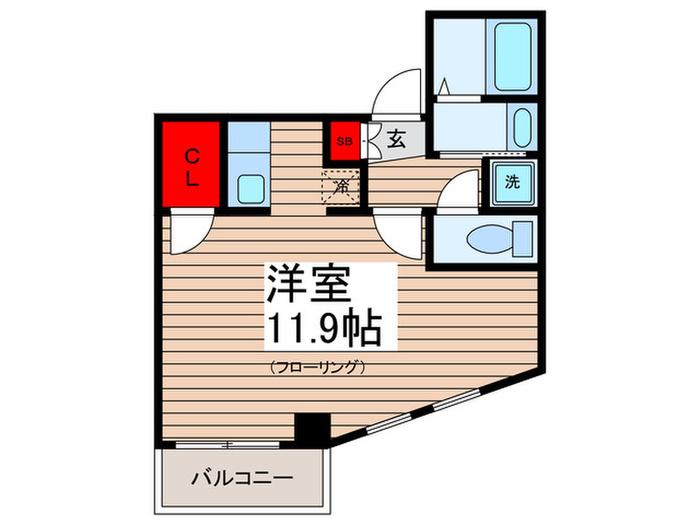 TRビルディング(ワンルーム/3階)の間取り写真