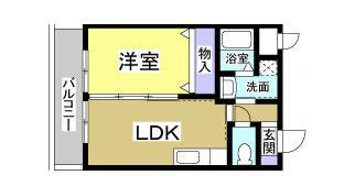 ソルトシティ浜松(1LDK/7階)の間取り写真