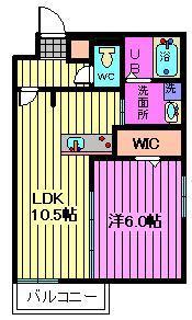 メゾンSG(1LDK/2階)の間取り写真