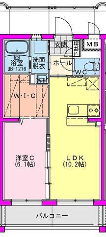 LUKE GARDEN(1LDK/2階)の間取り写真