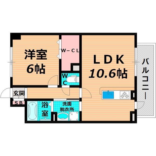 メゾンドファミーユ鶴見緑地公園I(1LDK/3階)の間取り写真