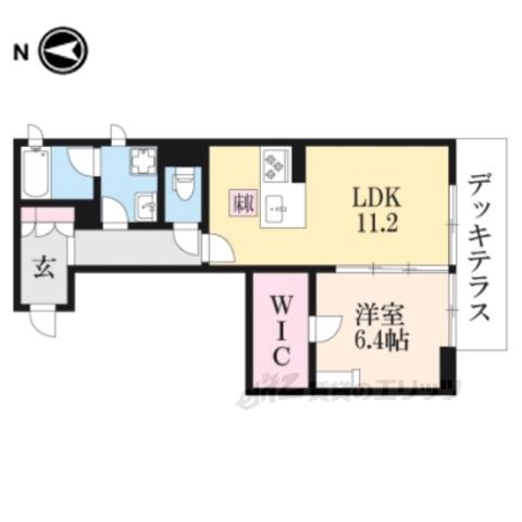 シャーメゾンFUJIMOTO2(1LDK/1階)の間取り写真