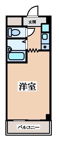 シティパーク菱屋西(1K/4階)の間取り写真