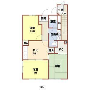 プラチナコート小野(3DK/1階)の間取り写真