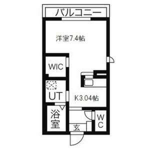メゾン ラ フィーグ(ワンルーム/1階)の間取り写真