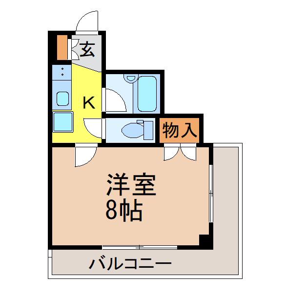 遠藤ビルII(1K/2階)の間取り写真