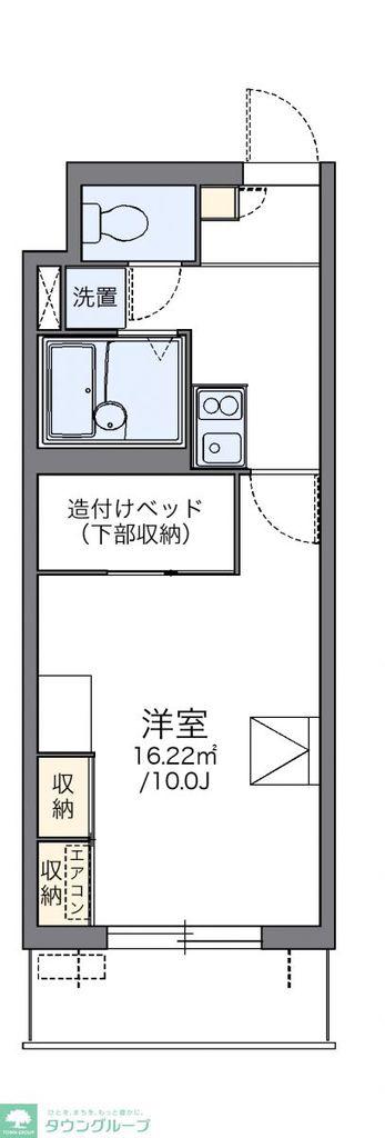 レオパレス・パルコートF(1K/3階)の間取り写真