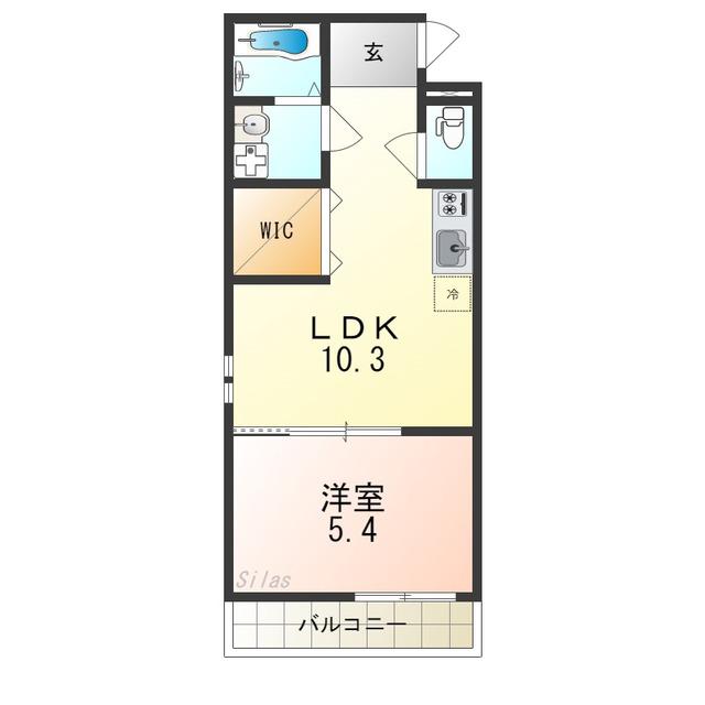 フジパレス堺大浜V番館(1LDK/2階)の間取り写真