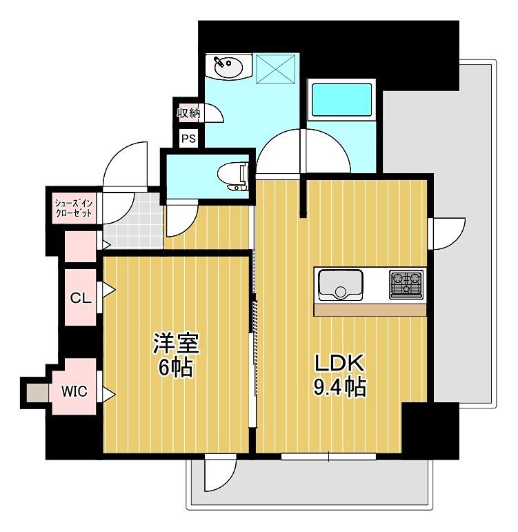 デュオヒルズ北見(1LDK/7階)の間取り写真