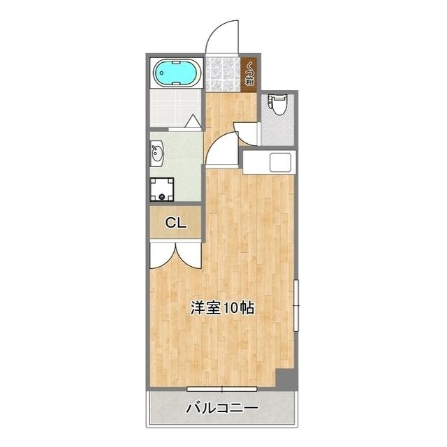 パレット新屋敷(ワンルーム/3階)の間取り写真