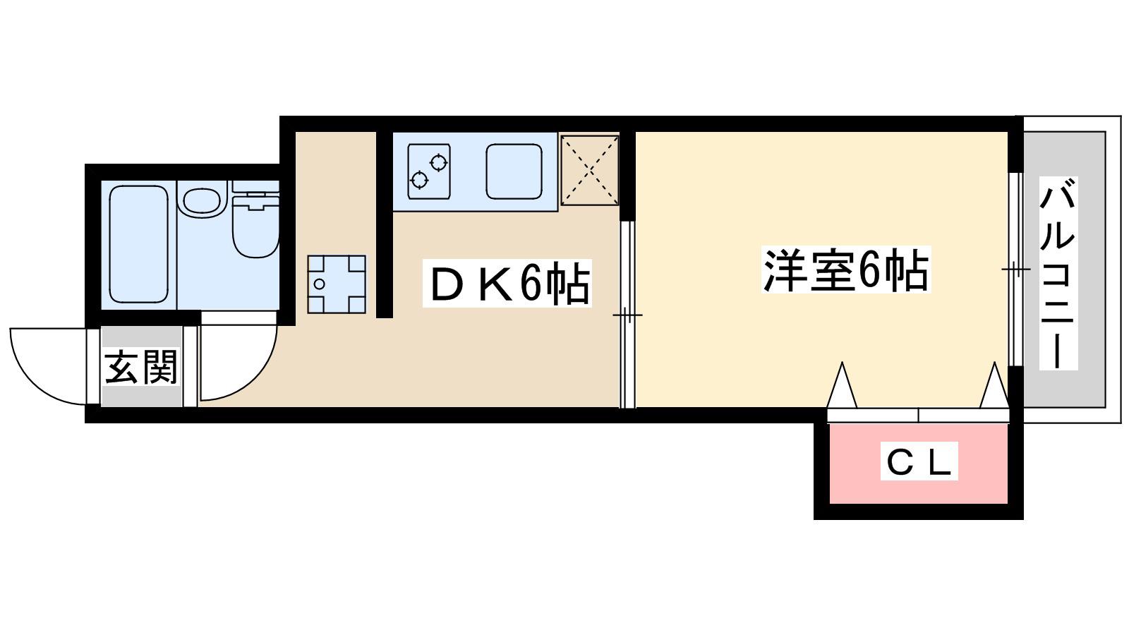 レクシア西中島3(1DK/8階)の間取り写真