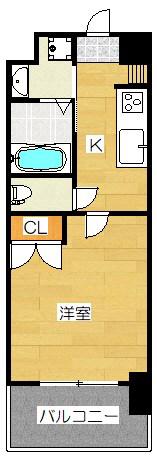 NO.111CLUBORIENTBLD(1K/18階)の間取り写真