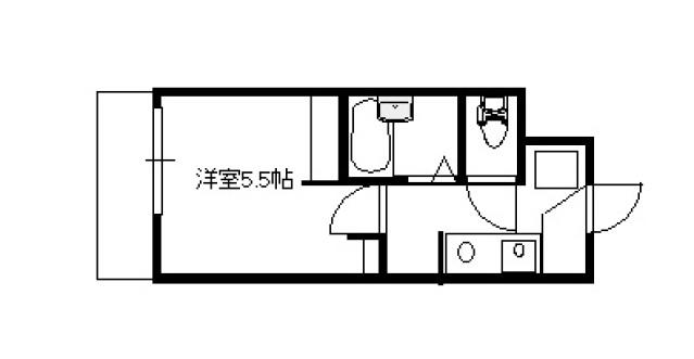 山根ビル(1K/3階)の間取り写真
