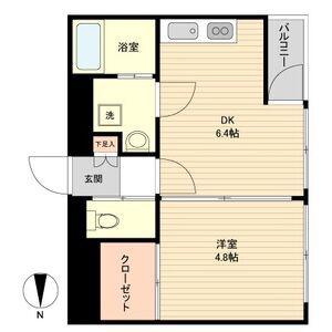 LA DOUCEUR片平(1DK/8階)の間取り写真