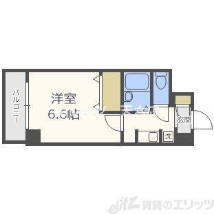 おおきに新大阪駅前サニーアパートメント(1K/9階)の間取り写真