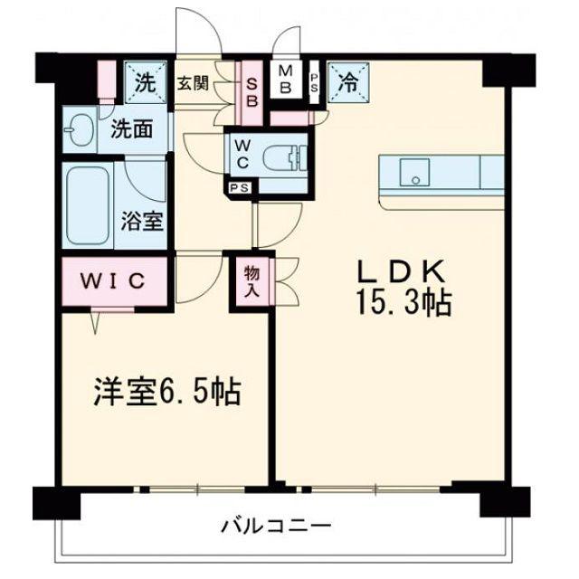 プレサンス東淀川駅前プローシェ(1LDK/15階)の間取り写真