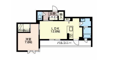 ベレオ・アクシア(1LDK/1階)の間取り写真