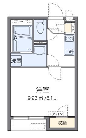 クレイノブァンテージII(1K/1階)の間取り写真