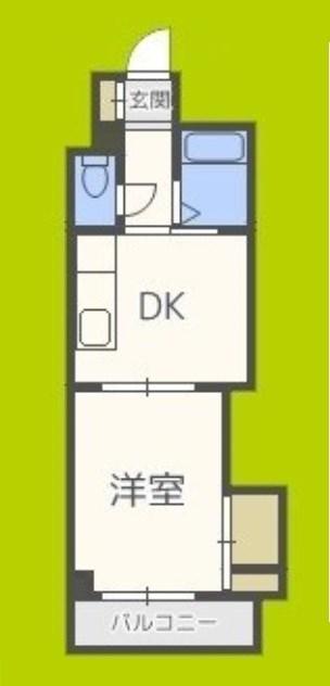新大阪グランドハイツ北(1DK/11階)の間取り写真