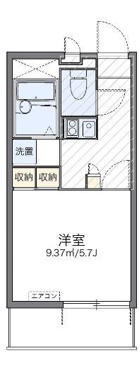 レオパレスBOSHUKE水笠(1K/2階)の間取り写真