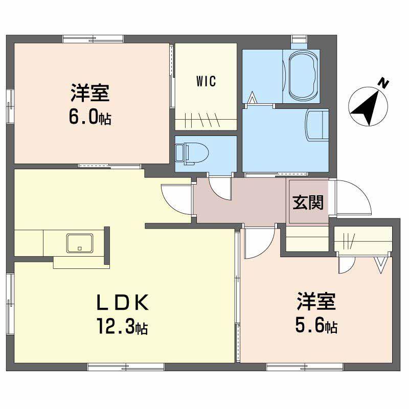 メゾンドエリーゼ(2LDK/1階)の間取り写真