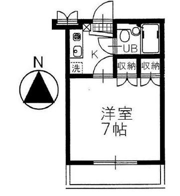 コンフォート三山(1K/2階)の間取り写真