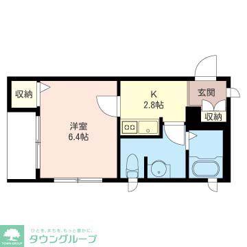 ピノ・ヴィエント(1K/3階)の間取り写真