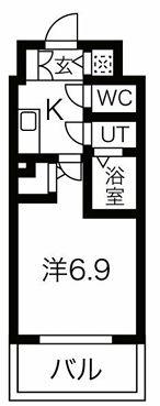 レジュールアッシュ難波MINAMI(1K/7階)の間取り写真