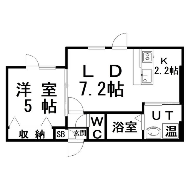 GRACE PERCHERON(1LDK/2階)の間取り写真