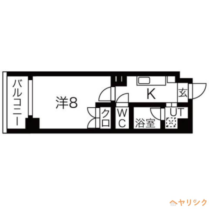 アールズヒルズ社台(1K/2階)の間取り写真