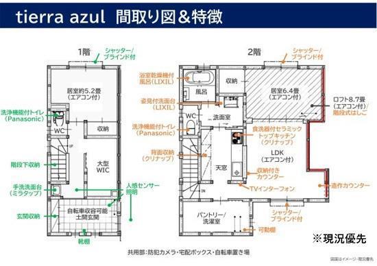 TIERRA AZUL(2LDK/1階)の間取り写真